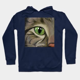 Cat's face is peeking up Hoodie